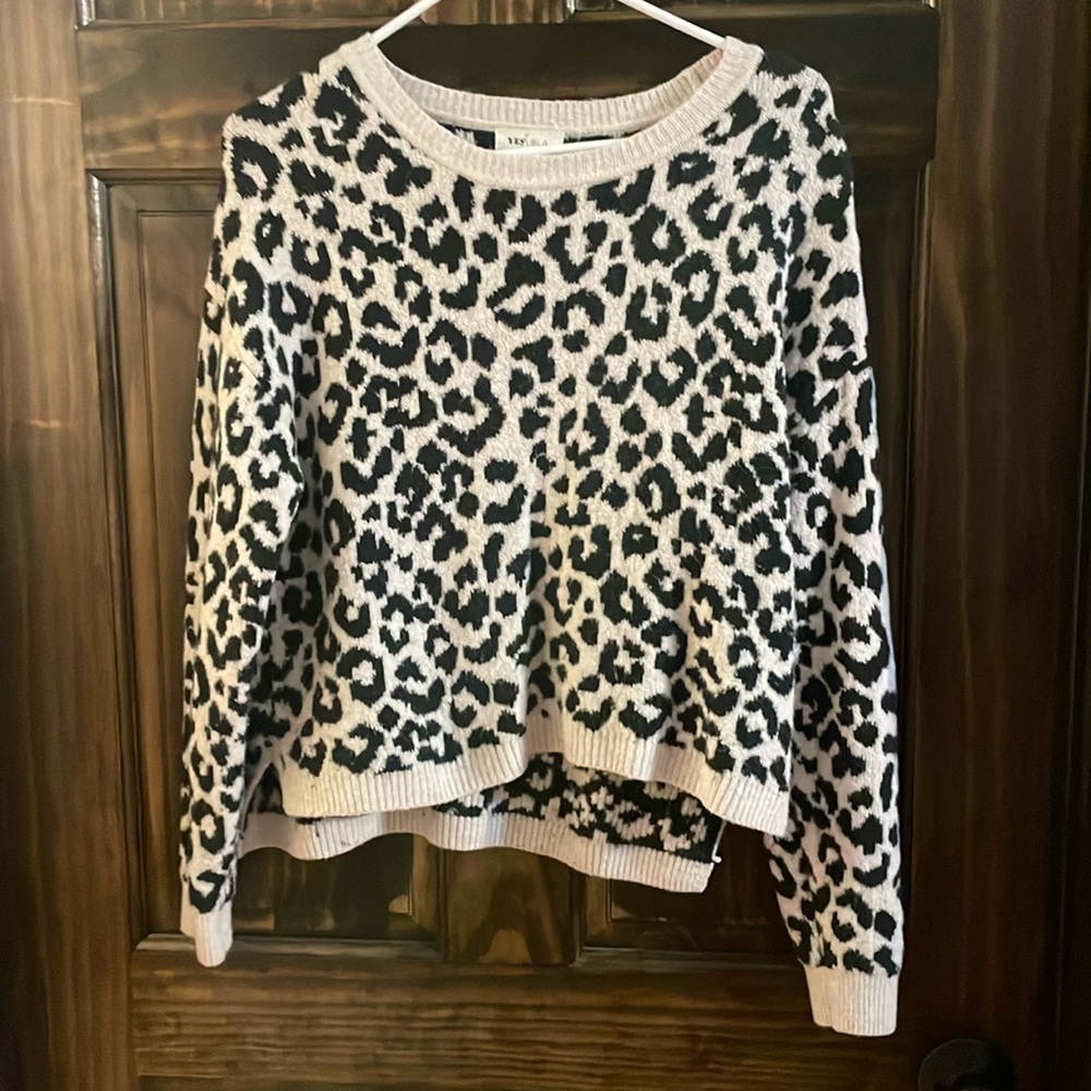 Yes Lola Cheeta Print Sweater